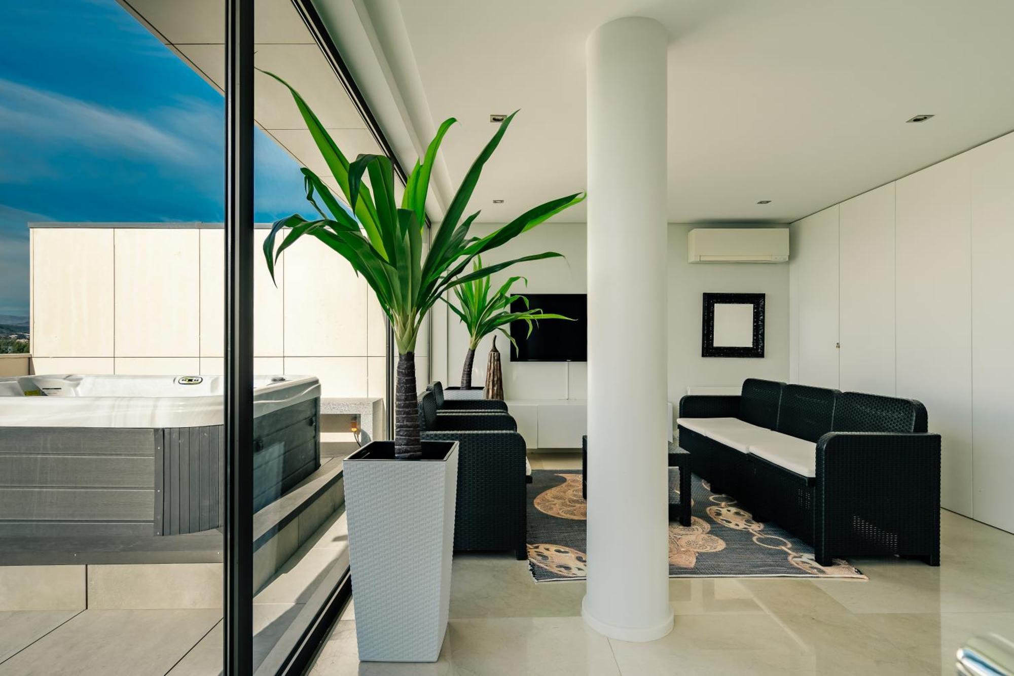 River Town View - Luxury Apartment With Jacuzzi On Terrace 维亚纳堡 外观 照片